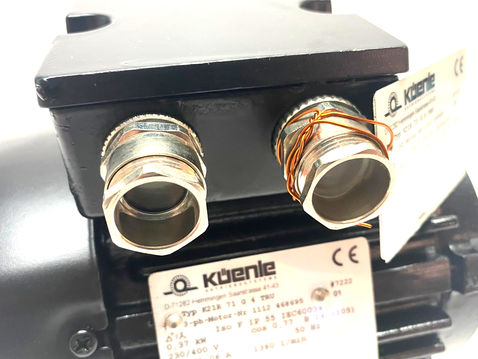 Kuenle K21R 71 G 4 TRU 3-Phase Motor 1360rpm 230/400V 1112 468695 - Maverick Industrial Sales