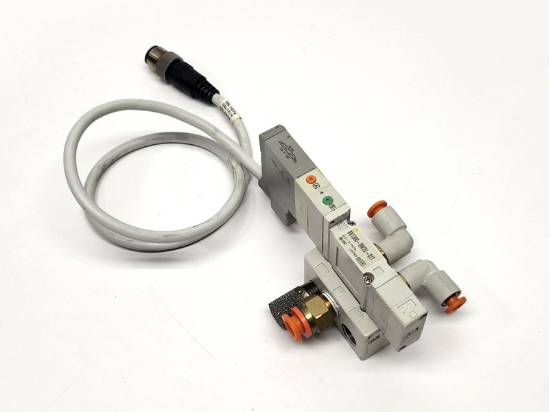 SMC SV1300-5W2U-01T Solenoid Valve, 5 Port, 4 Pin Connector Cable - Maverick Industrial Sales