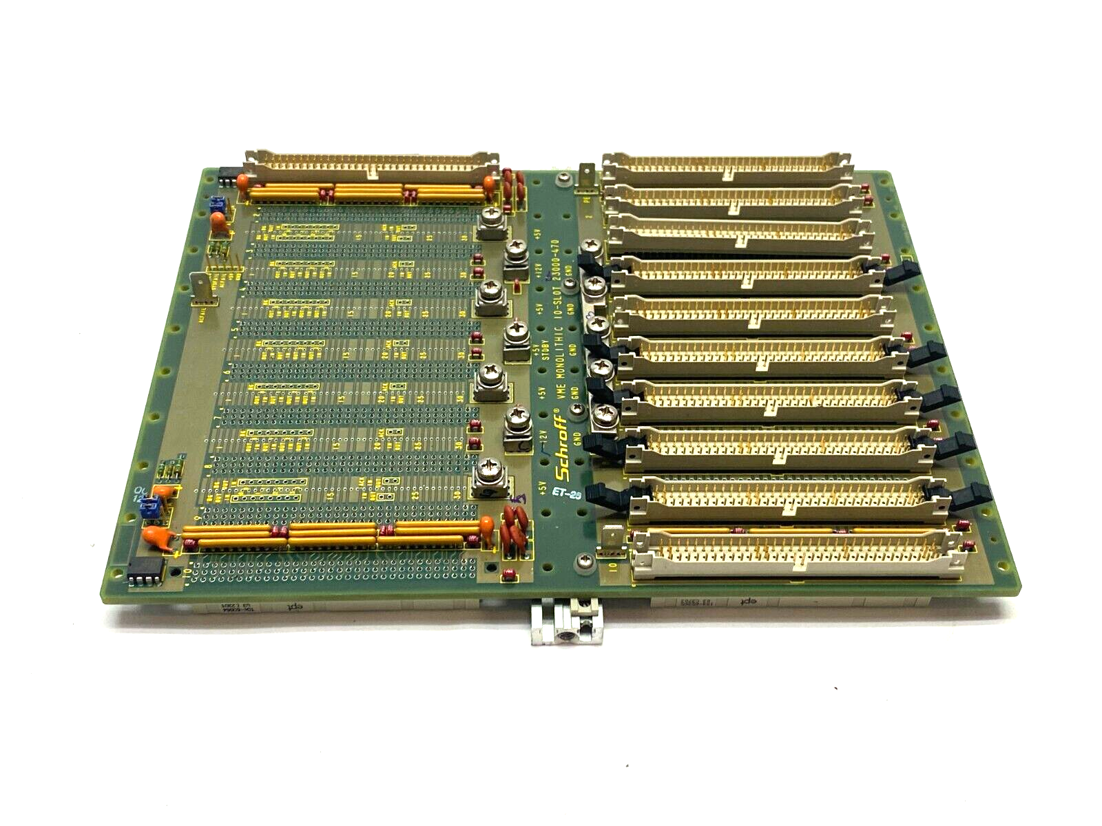 Schroff 23000-470 VME Monolithic 10-Slot Backplane UIC p/n 46861701 - Maverick Industrial Sales