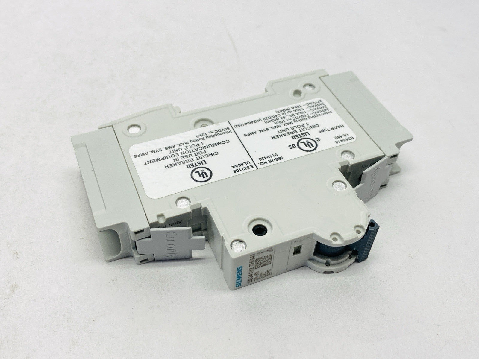Siemens 5SJ4102-7HG41 Miniature Circuit Breaker 1-Pole 2A 240V - Maverick Industrial Sales