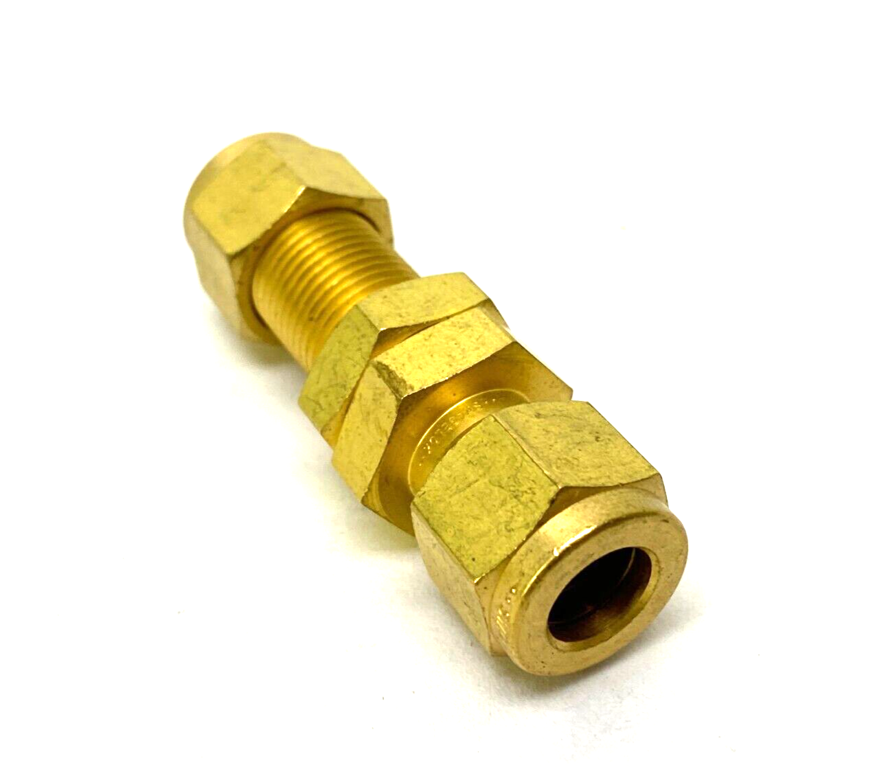 Swagelok B-600-61 Brass Bulkhead Compression Tube Fitting 3/8" Tube OD - Maverick Industrial Sales