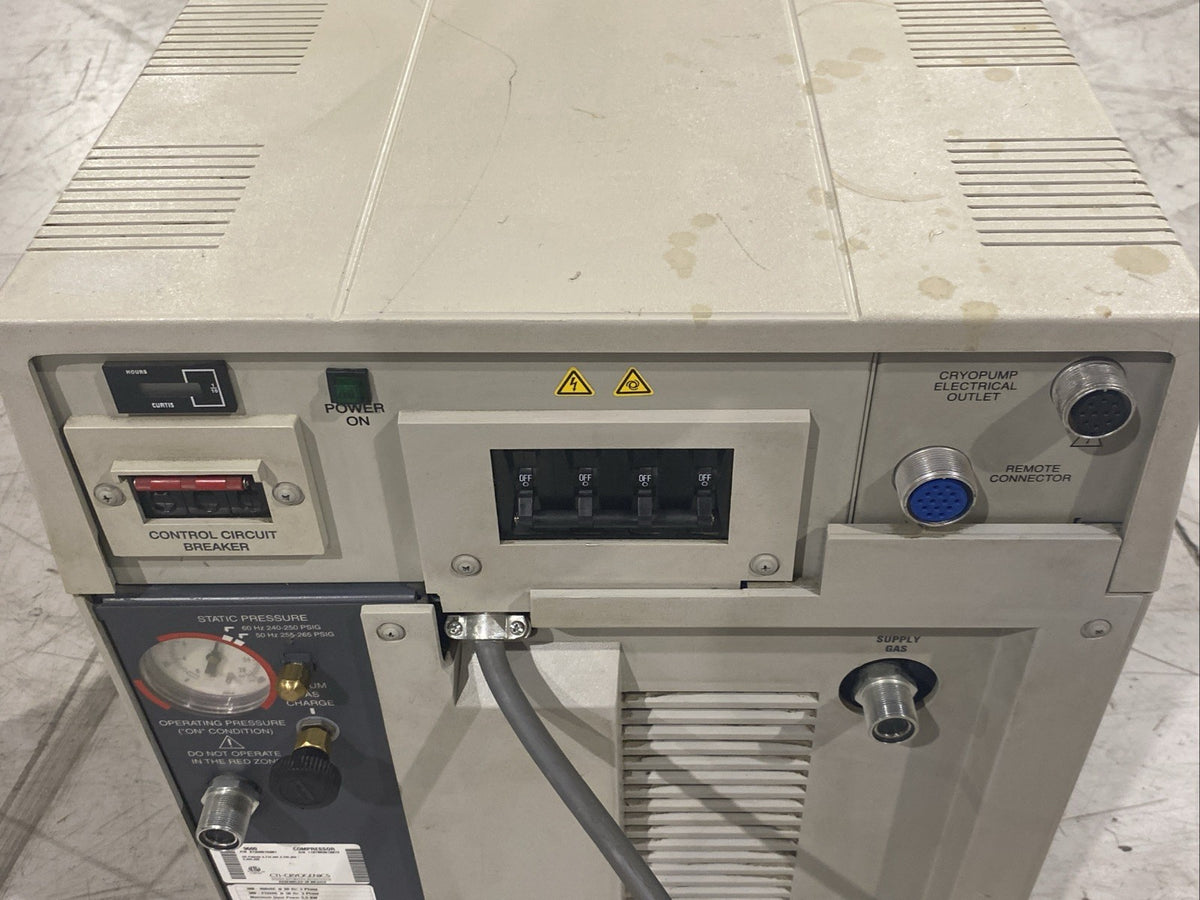CTI Cryogenics 8135901G001 Cryopump 9600 Series Helium Compressor CRACKED CASE - Maverick Industrial Sales