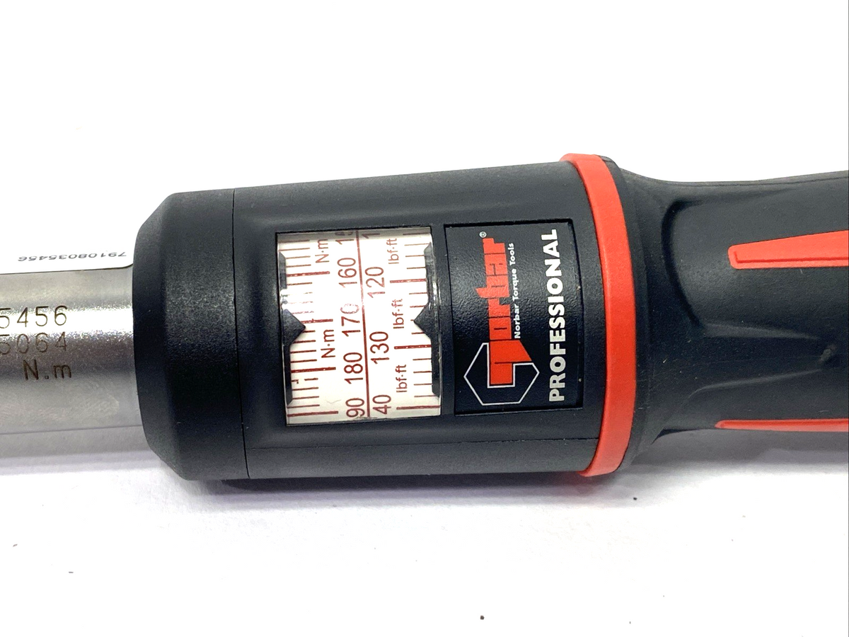 Norbar 15064 Model 200 Professional 40-200Nm 16mm Changeable Head Torque Wrench - Maverick Industrial Sales