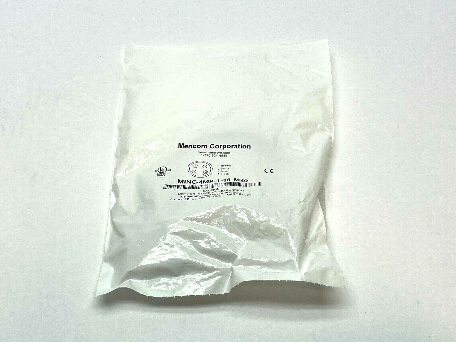 Mencom MINC-4MR-1-18-M20 Receptacle 4 Pole Male Straight - Maverick Industrial Sales
