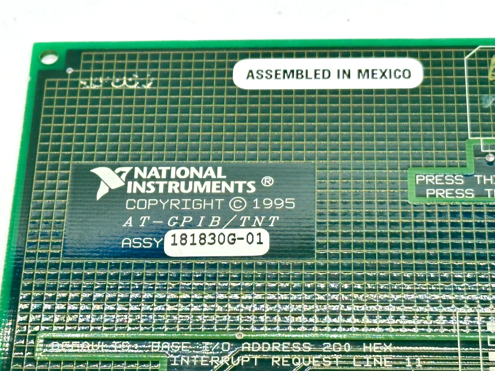 National Instruments 181830G-01 AT-GPIB/TNT Interface PCI Card IEEE-488.2 - Maverick Industrial Sales