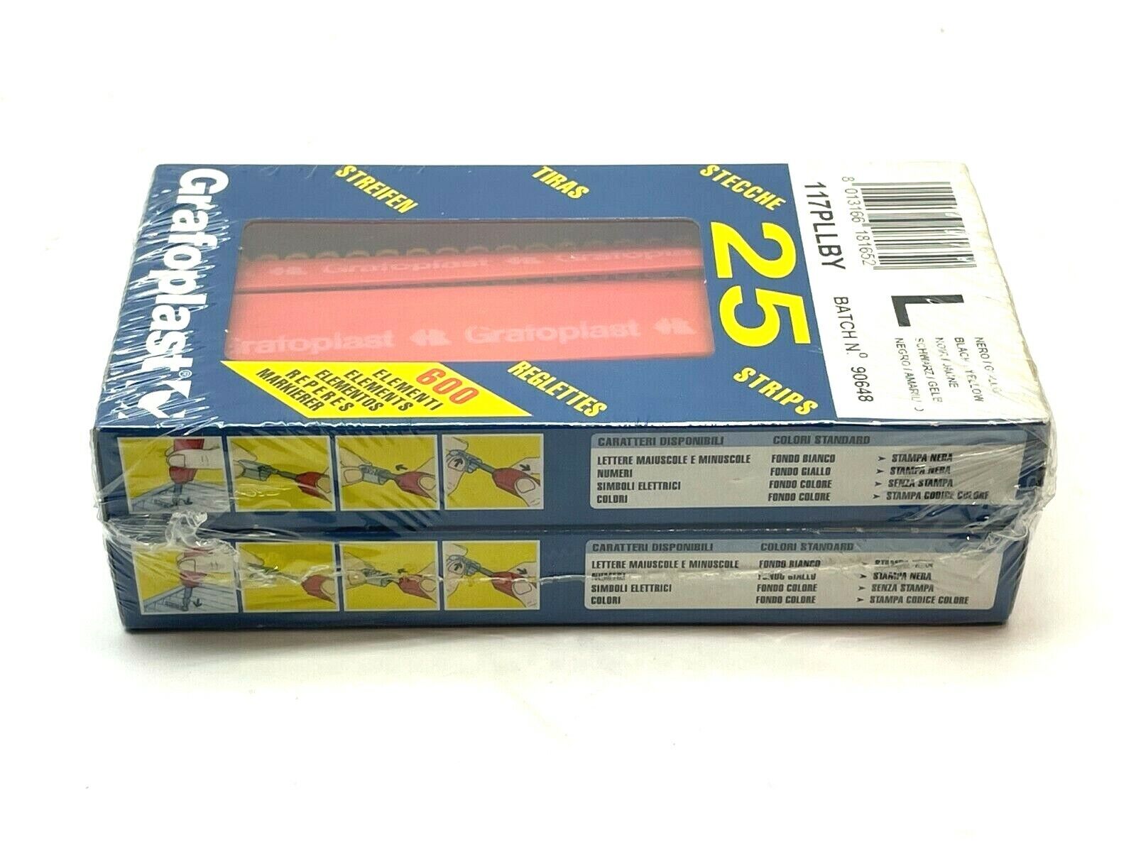Grafoplast 117PLLBY Wiremarker Strips LOT OF 50 - Maverick Industrial Sales