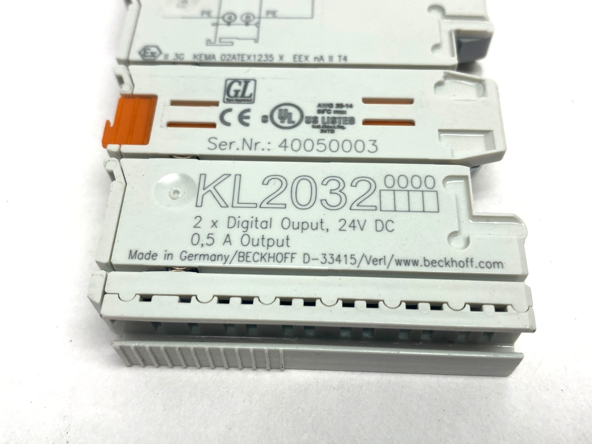 KL2032 | Beckhoff Digital Output Terminal 2x 24VDC 0,5A Output - Used - Maverick Industrial Sales