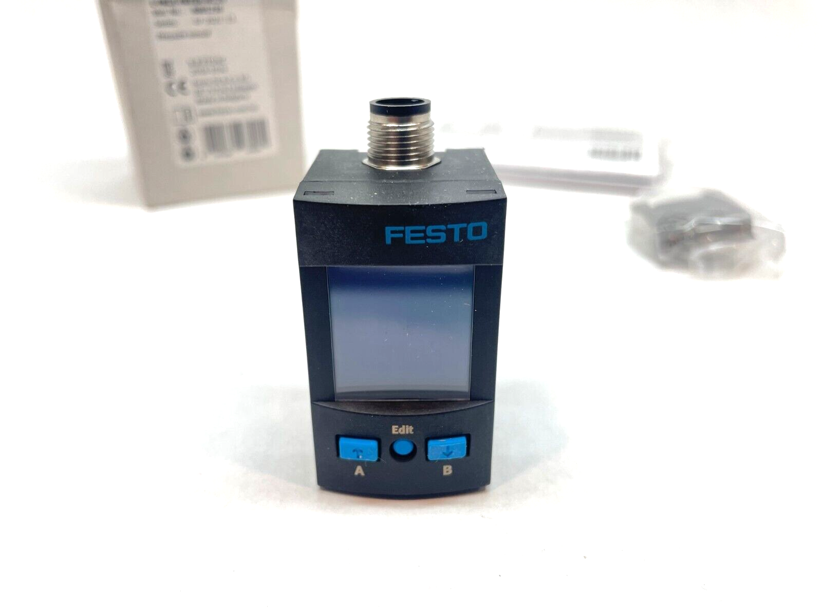 8001230 | Festo SPAU-P10R-W-G18FD-L-PNLK-PNVBA-M12U Pressure Sensor, IO-Link, - New - Maverick Industrial Sales