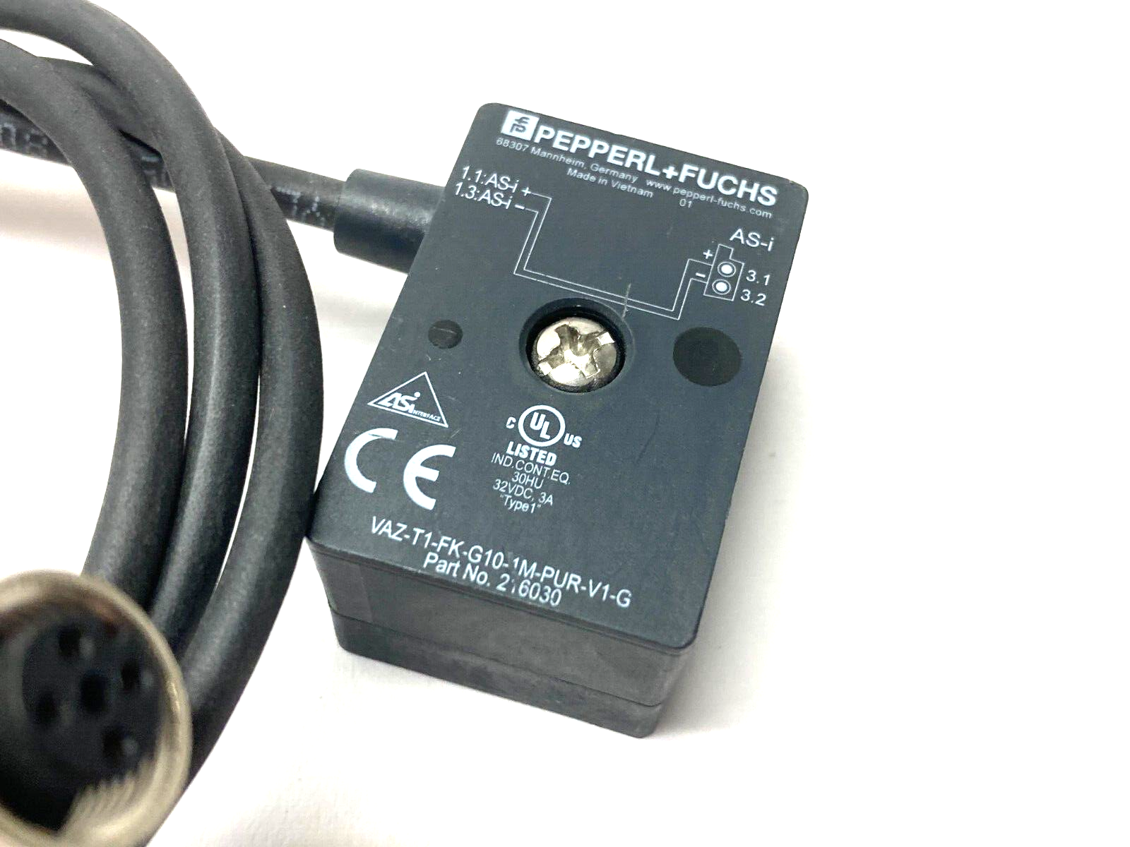Pepperl+Fuchs VAZ-T1-FK-G10-1M-PUR-V1-G AS-Interface Sensor Module 216030 - Maverick Industrial Sales