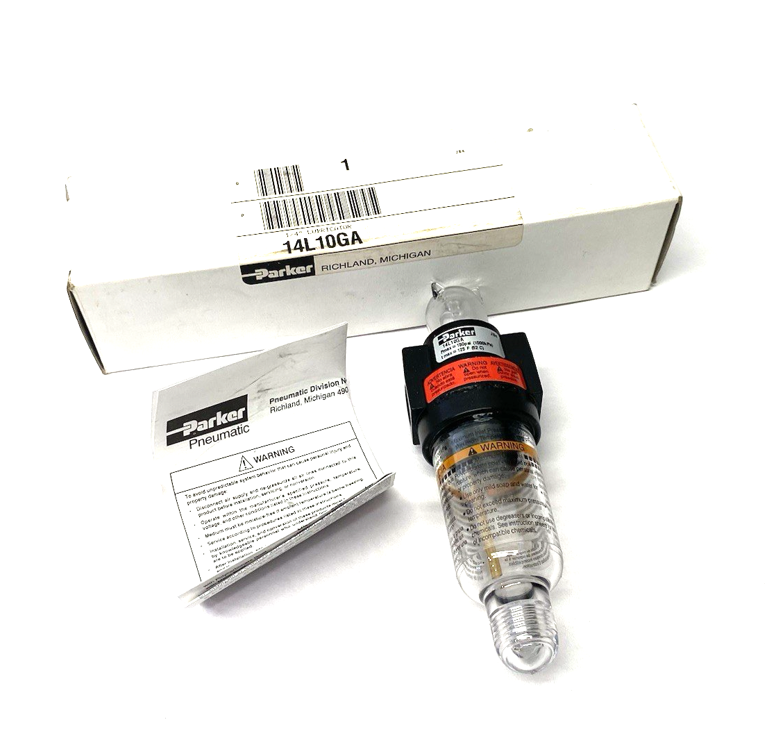 14L10GA | Parker Modular Lubricator 1/4" Ports - New – Open box - Maverick Industrial Sales