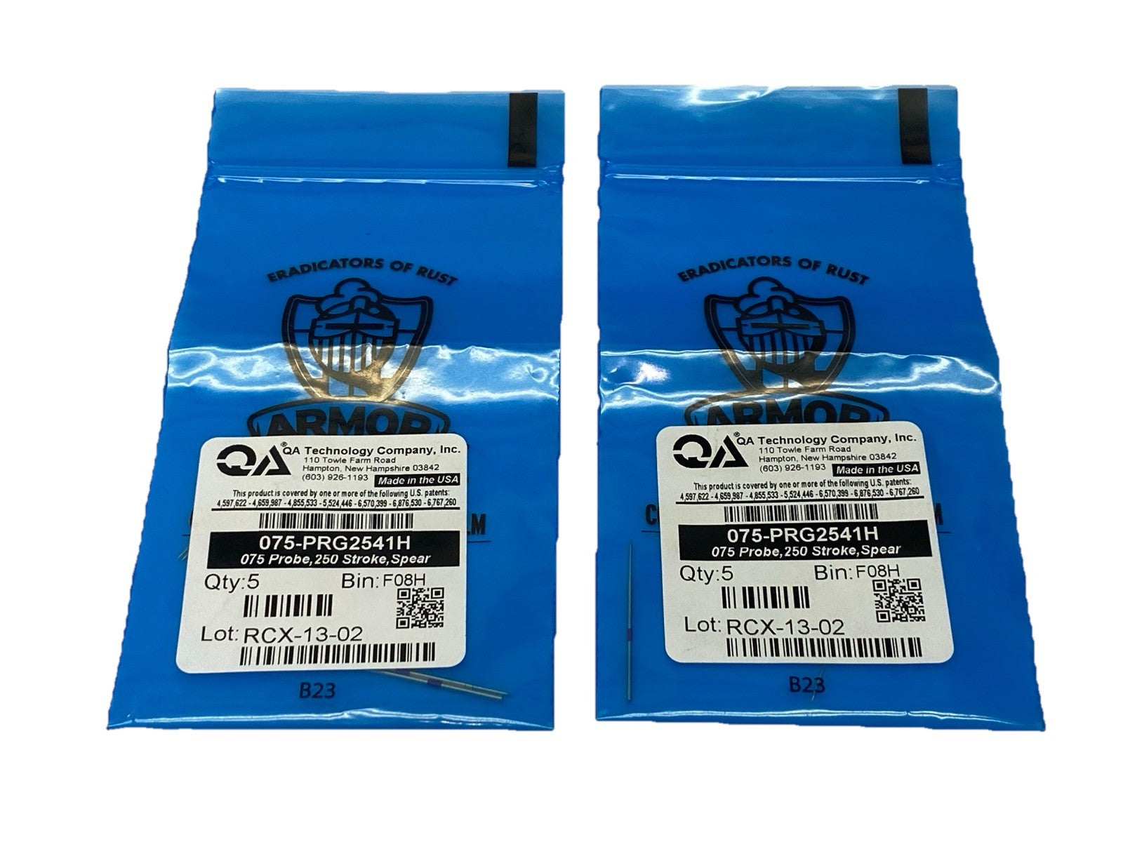 QA Technology 075-PRG2541H Test Probe 075 Probe 250 Stroke Spear LOT OF 10 - Maverick Industrial Sales