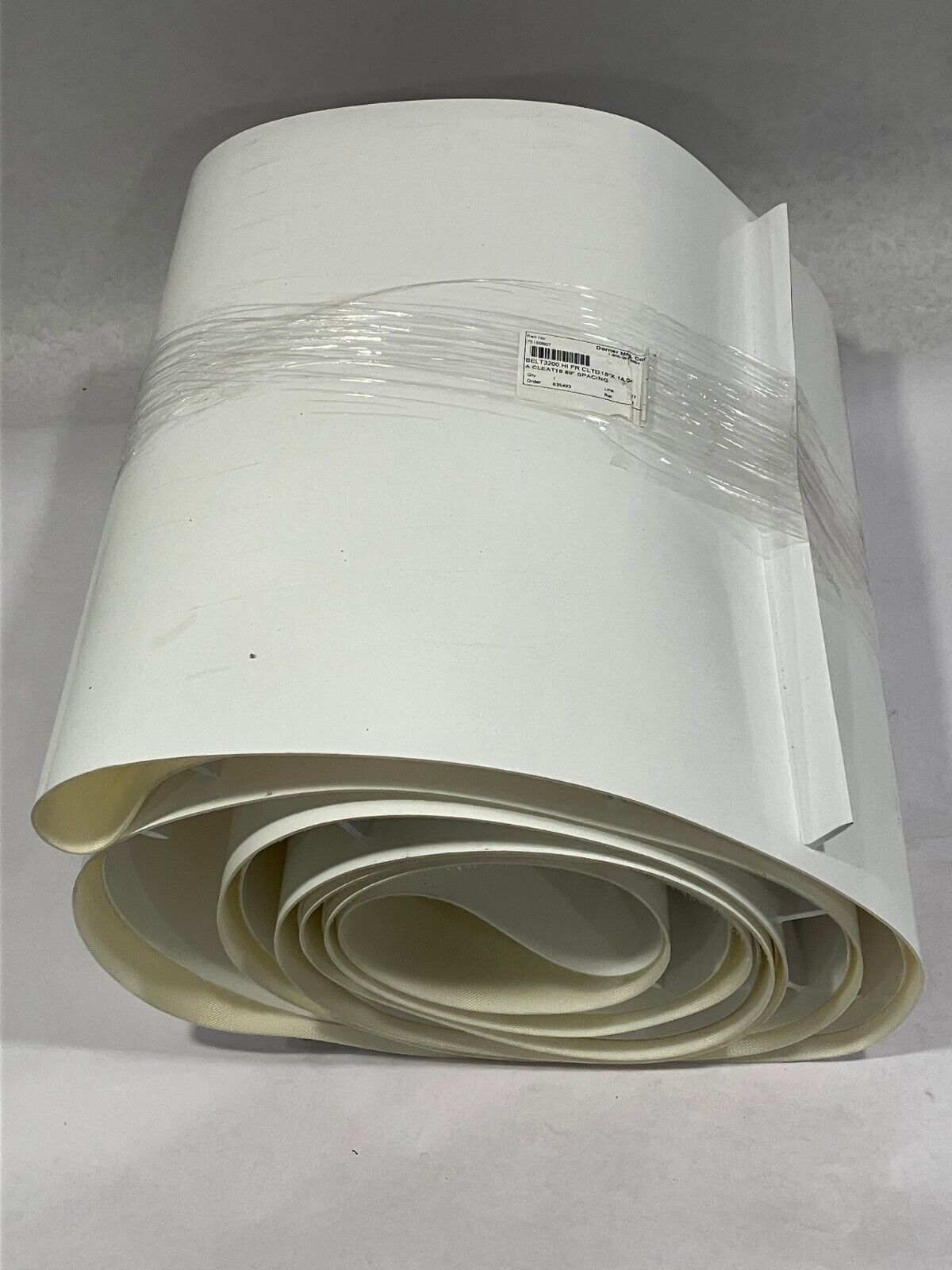 Dorner 75150607 Cleated Conveyor Belt 18" x 14.04', 18.89" Spacing, 3200 Hi Fr - Maverick Industrial Sales