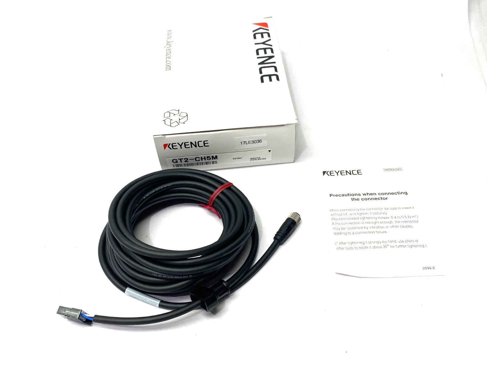 Keyence GT2-CH5M Digital Contact Sensor Head Cable Straight, M8 5m Length - New – Open box - Maverick Industrial Sales