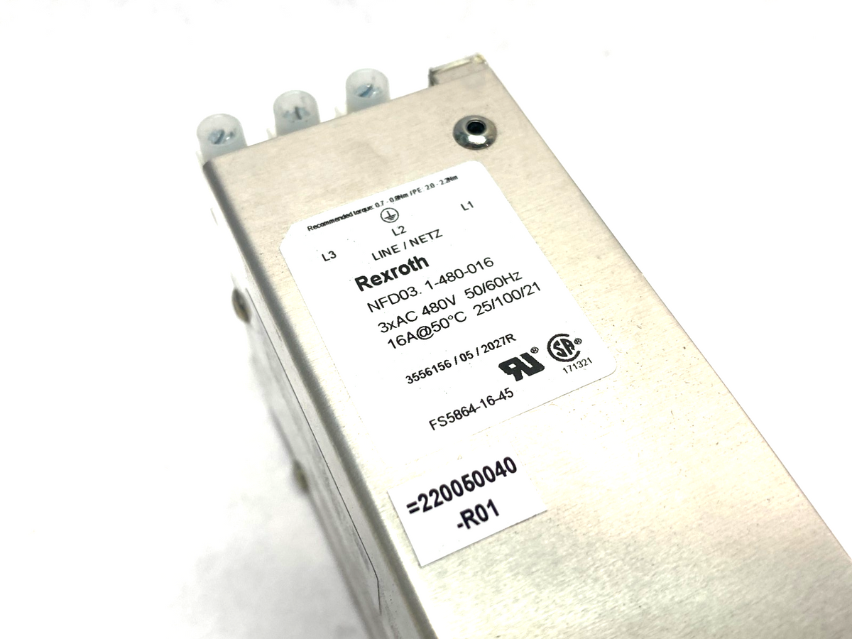 Bosch Rexroth R911286918 Power Line Filter 480VAC NFD03.1-480-016 - Maverick Industrial Sales