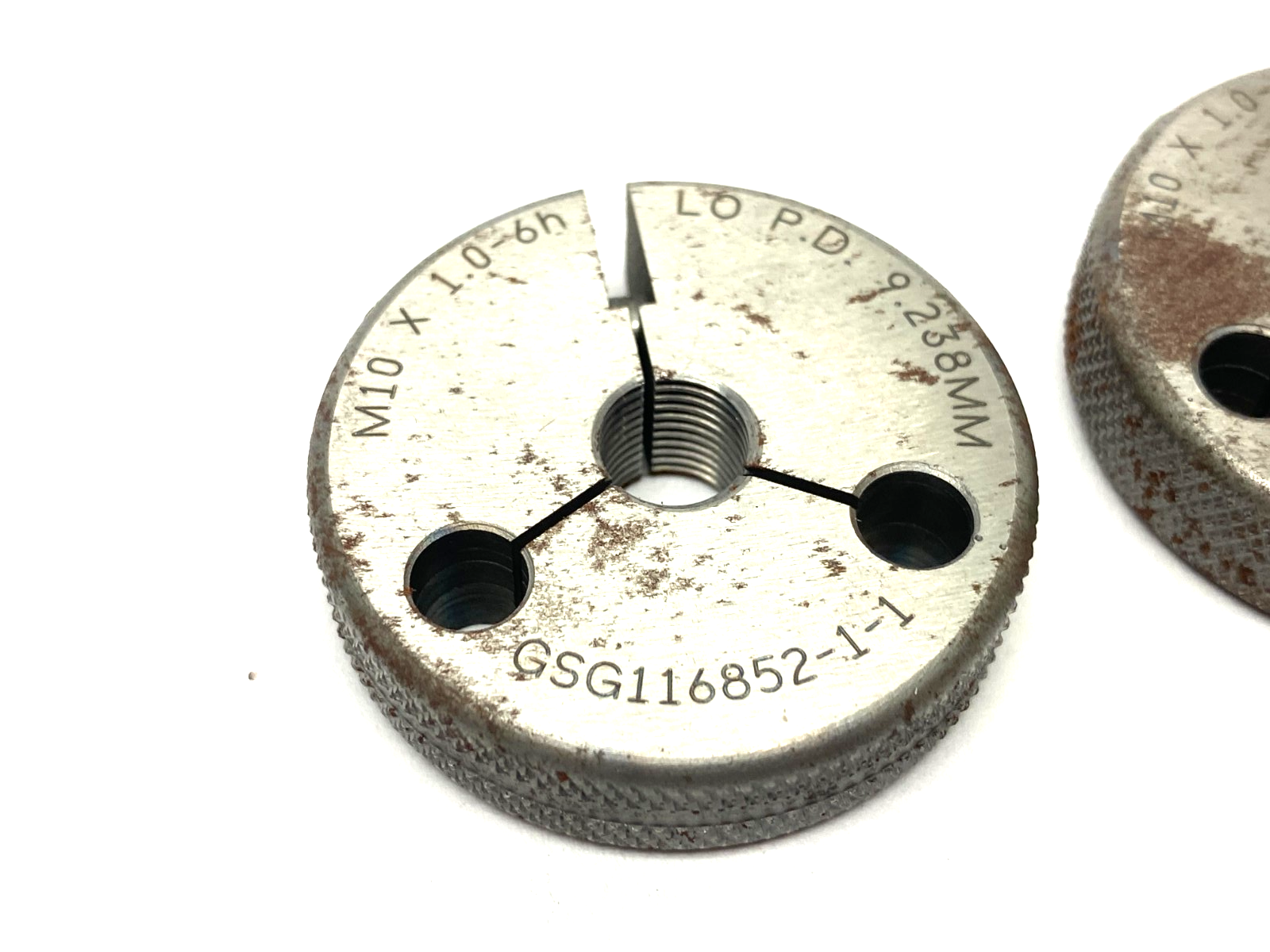 GSG116852-1-1 Threaded Ring Gage LO GO Set M10 x 1.0-6H GO PD 9.350, LO PD 9.238 - Maverick Industrial Sales