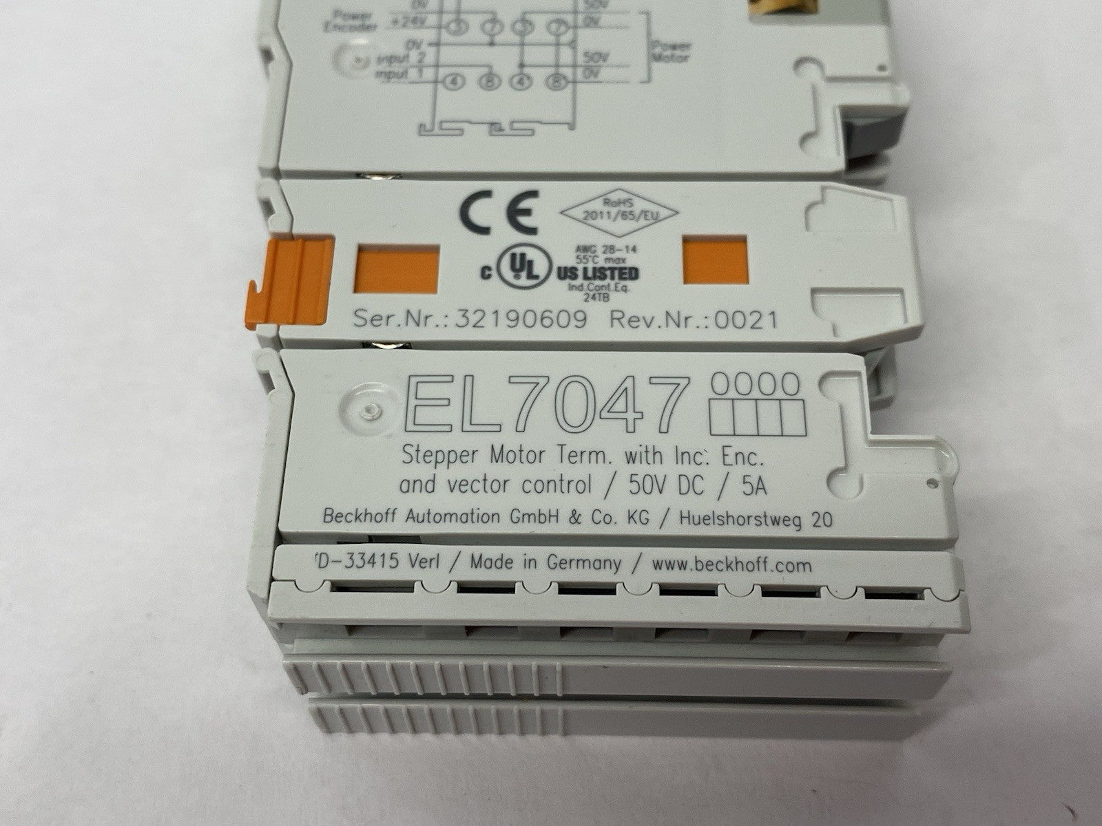 Beckhoff EL7047 EtherCAT Terminal, 1-channel Motion Interface, Stepper Motor - Maverick Industrial Sales