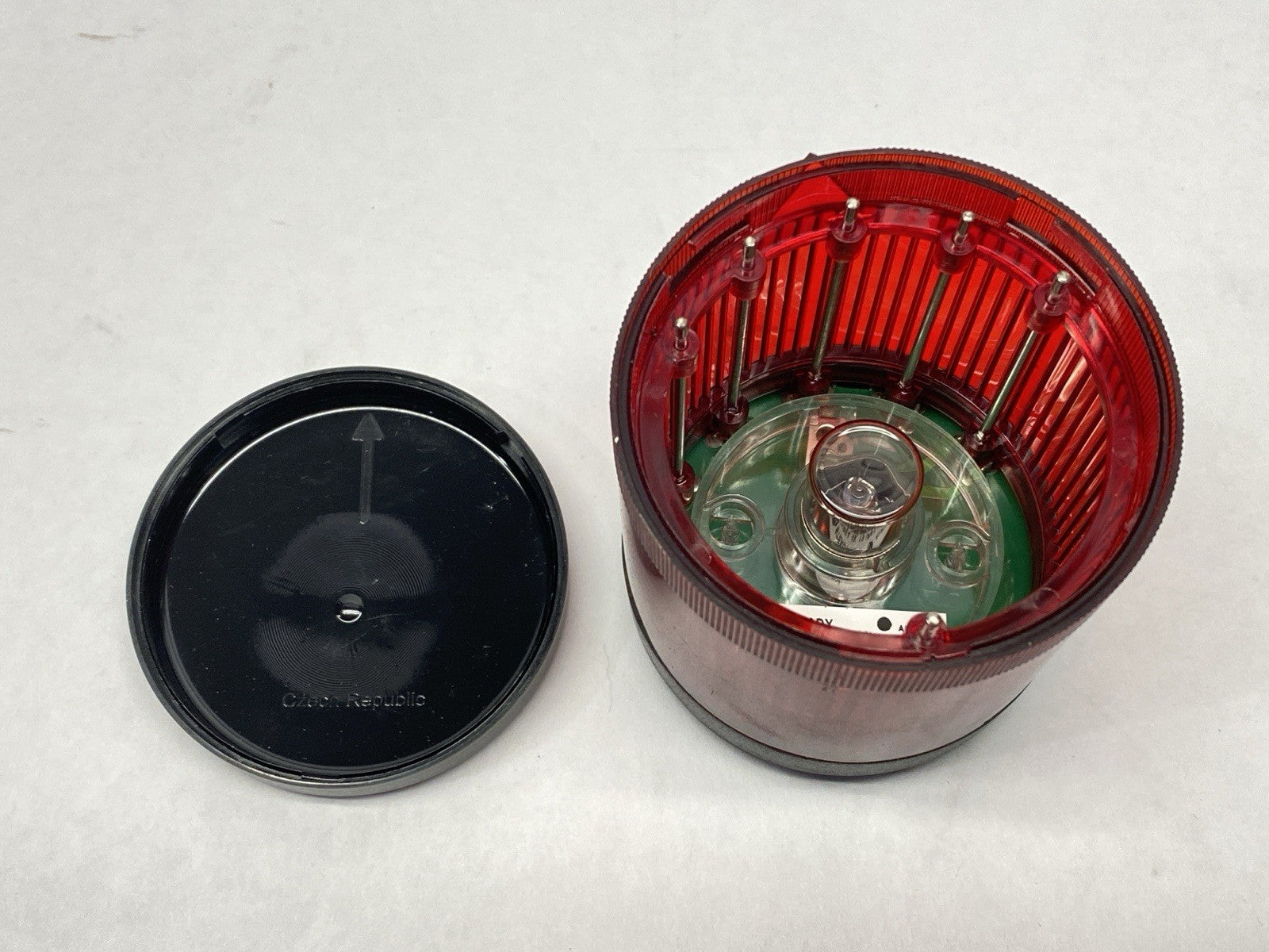 Allen Bradley 855T-B24DN4 Ser B 70mm Red Stack Light w/ 855T-L24LF Bulb - Maverick Industrial Sales