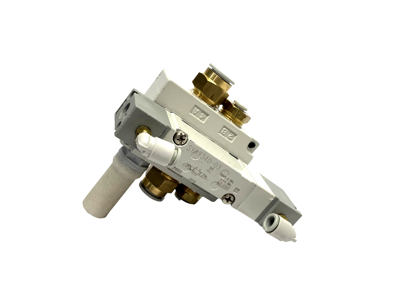 SMC SYA7340-03 Air Pilot Valve & Base 3/8" NPT - Maverick Industrial Sales
