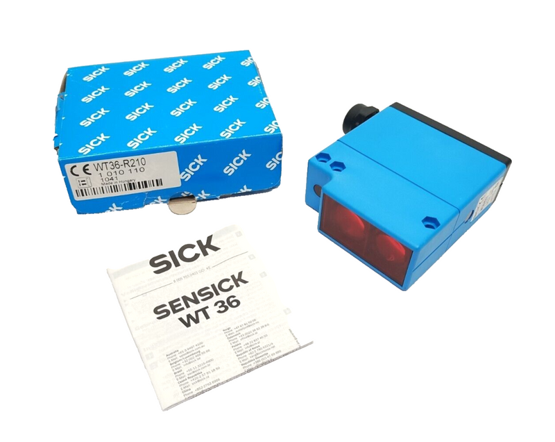 Sick WT36-R210 Photoelectric Proximity Sensor, LED, 36mm x 85mm x 77mm, 1010110 - Maverick Industrial Sales