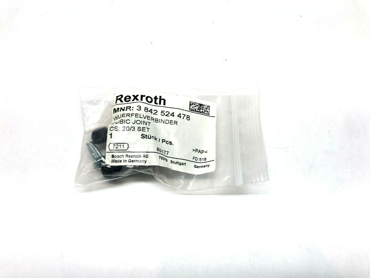 Bosch Rexroth 3 842 524 478 WUERFELVERBINDER Cubic Joint CS:20/3 SET - Maverick Industrial Sales