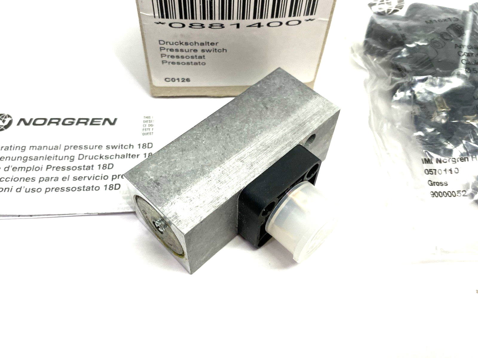 0881400 | IMI Norgren XSz Failure Indication Pressure Switch 1... 16bar - New – Open box - Maverick Industrial Sales