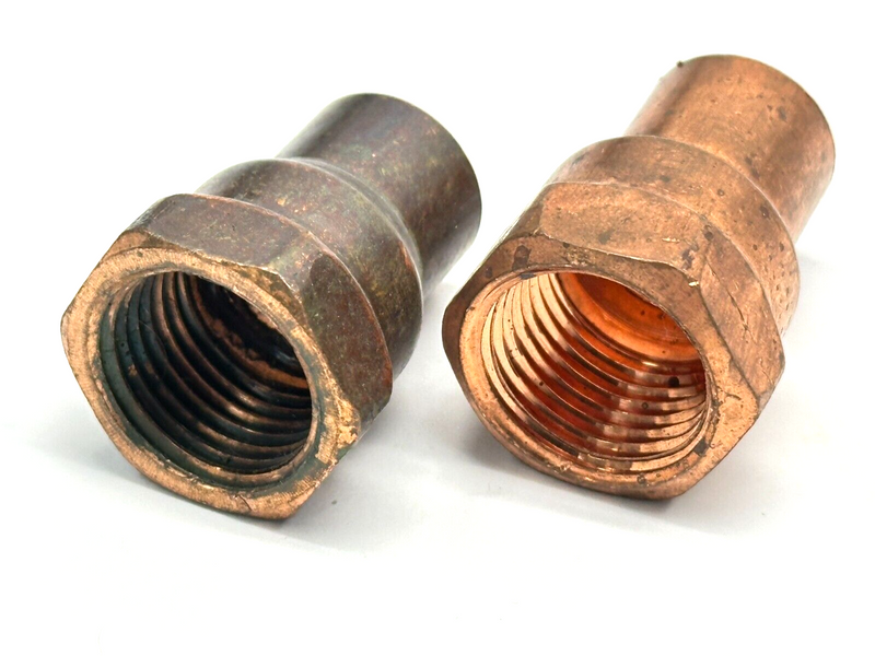 1/2" Female Adapter Fitting C x F Copper LOT OF 2 - Maverick Industrial Sales