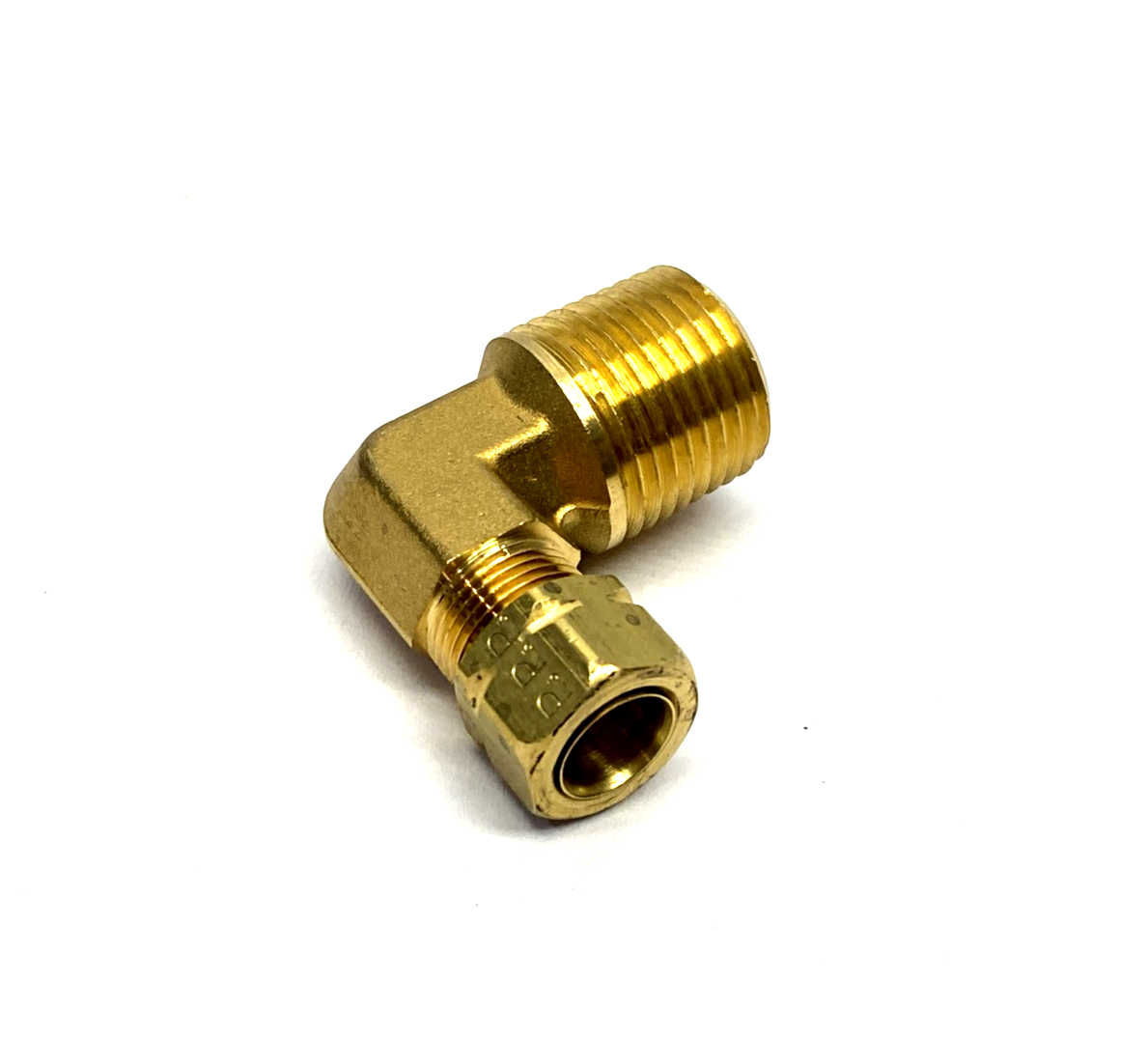 Parker 169CA-6-8 Brass Compression Elbow Fitting 3/8" Tube OD x 1/2" NPT 10-PACK - Maverick Industrial Sales