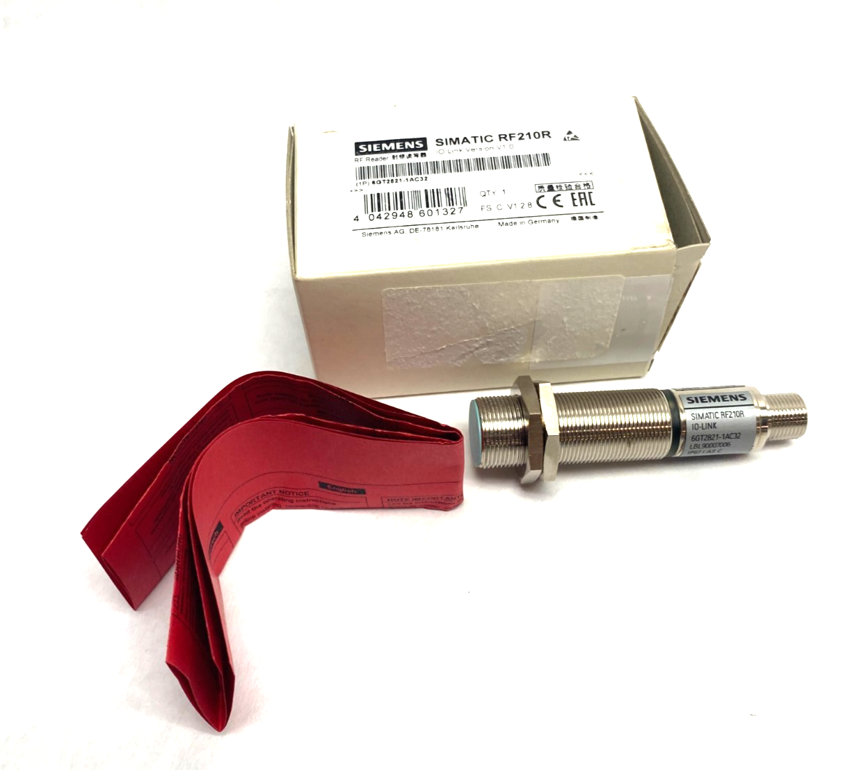 Siemens 6GT2821-1AC32 SIMATIC RF210R IO-Link RF Reader V1.0 IP67 - Maverick Industrial Sales