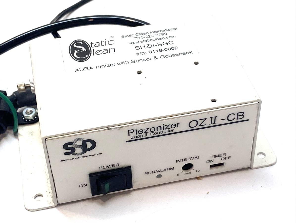 Static Clean SHZII-SGC Piezonizer Zapp II Controller w/ Sensor & Gooseneck - Maverick Industrial Sales