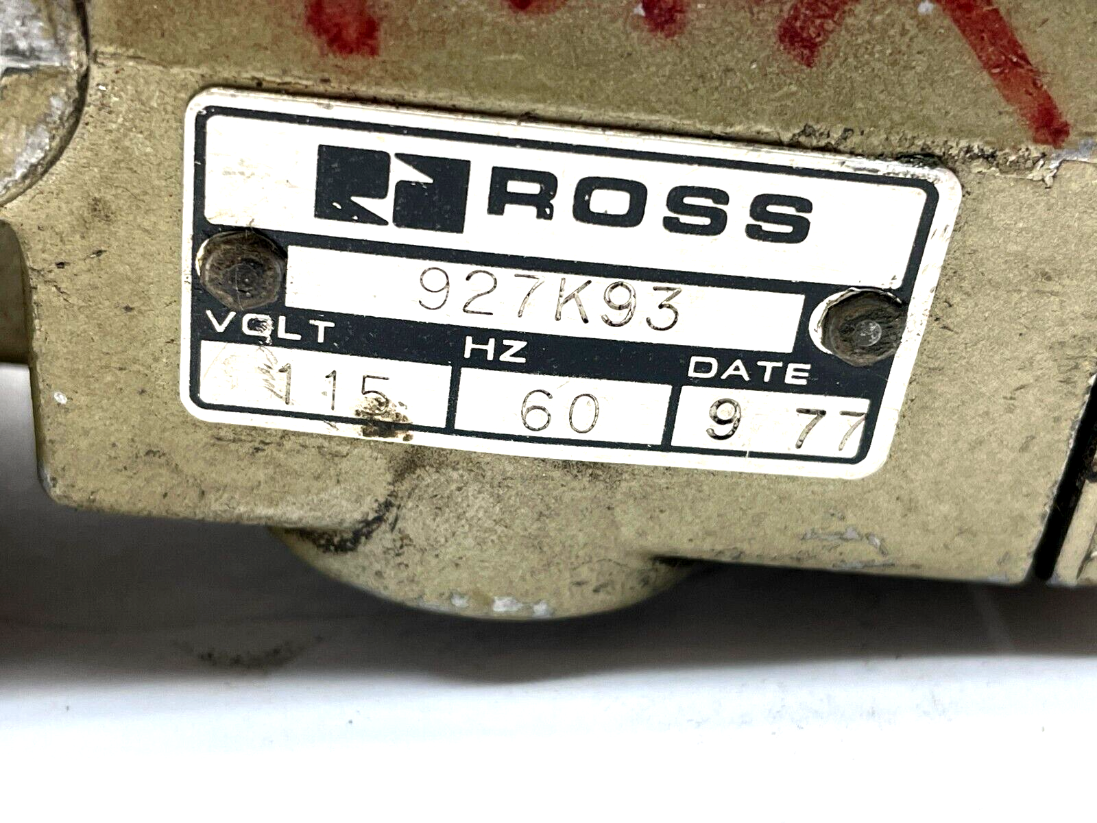 Ross 927K93 Solenoid Valve 60Hz 115V - Maverick Industrial Sales
