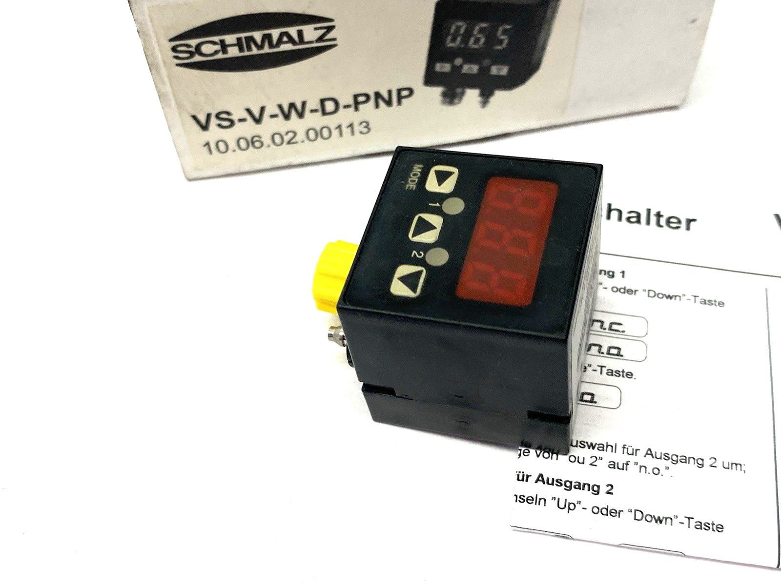 Schmalz VS-V-W-D-PNP Digital Vacuum and Pressure Switch 10.06.02.00113 - Maverick Industrial Sales