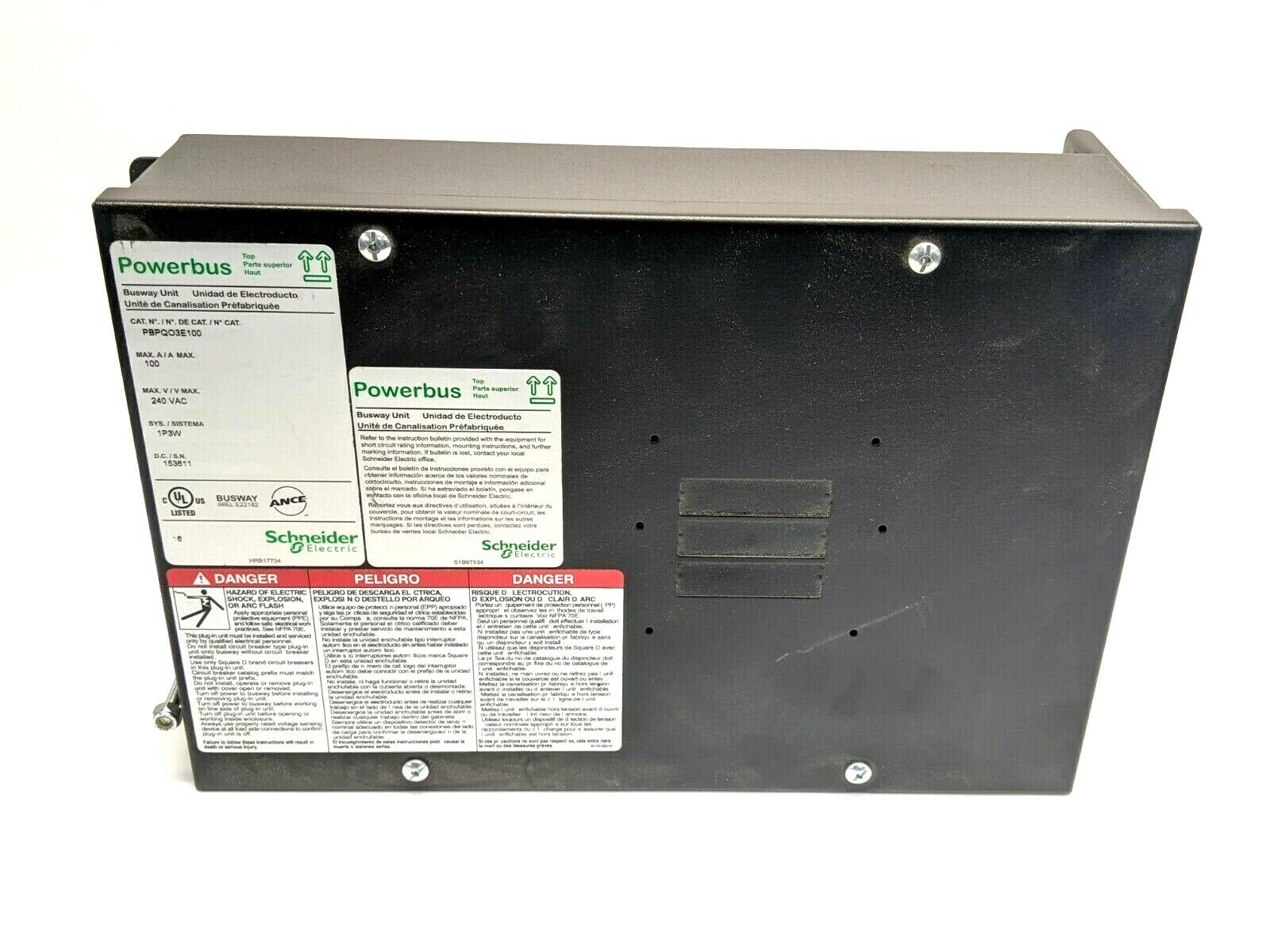 Schneider Electric PBPQO3E100 PowerBus Plug In Busway Unit - Maverick Industrial Sales