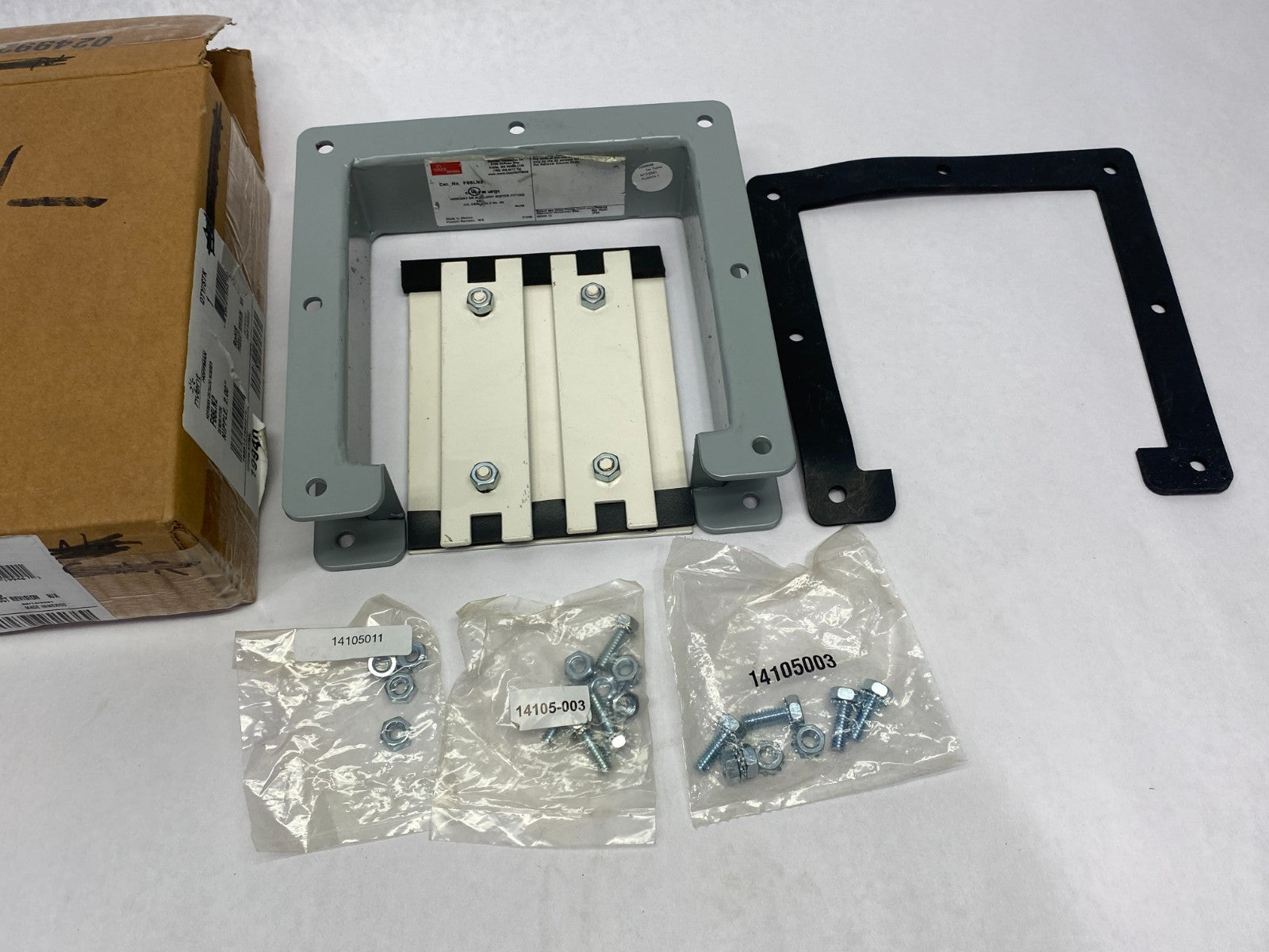 F66LN2 | Hoffman nVent Wireway Nipple Lay-in Hinged Cover 6" x 6" x 2" Gray Steel - New – Open box - Maverick Industrial Sales