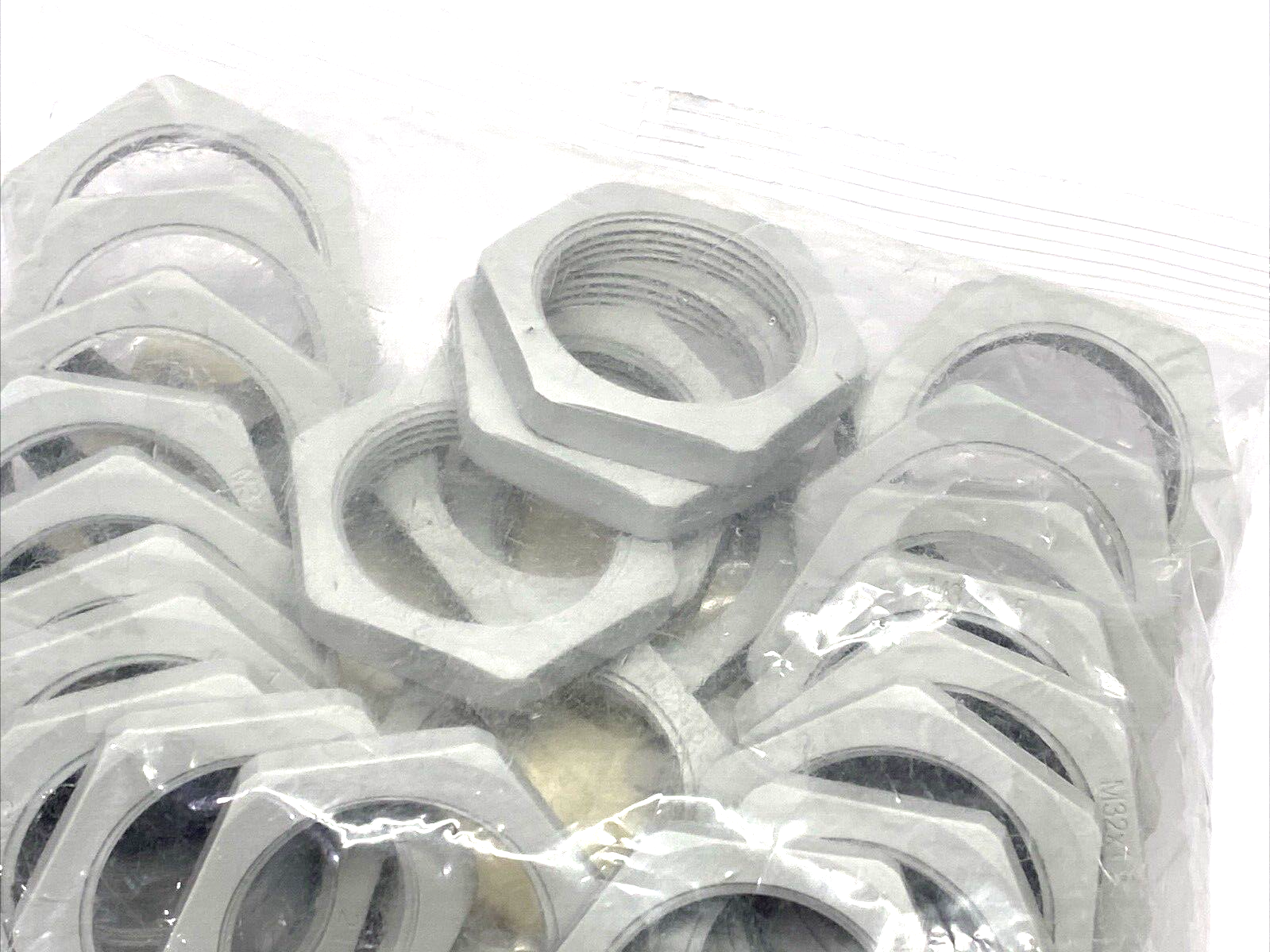 Bimed BLMN-14 Polyamide Lock Nut M32x1.5 41mm Spanner Width, Light Grey, 25-PACK - Maverick Industrial Sales
