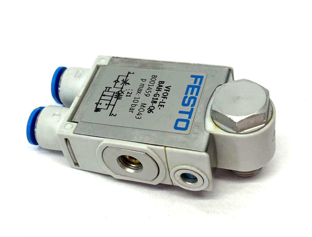 VFOF-LE-BAH-G18-Q6 | Festo One-Way Flow Control Check Valve, non-return, 8001459 - Used - Maverick Industrial Sales