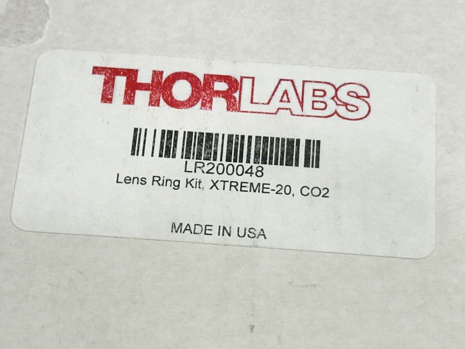 Thorlabs LR200048 XTREME-20 Lens Ring Kit CO2 Version B - Maverick Industrial Sales