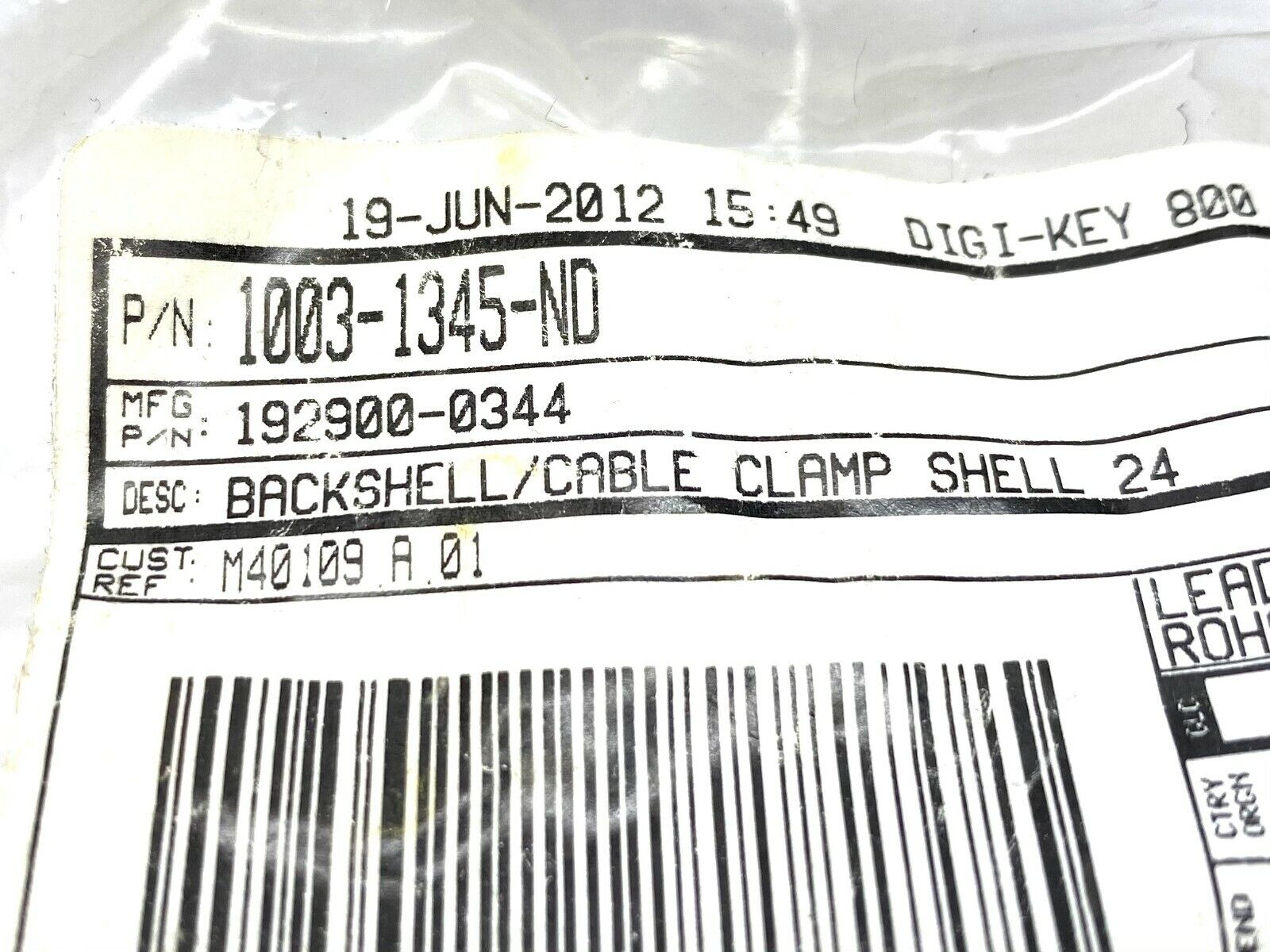 ITT Cannon TNA24CC-SR00L Backshell Connector 192900-0344 - Maverick Industrial Sales