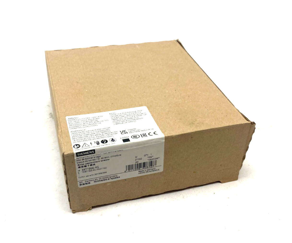 Siemens 3RT1966-4G Framing Terminal Block Box Up to 240mm² Conductor S10/S12 - Maverick Industrial Sales