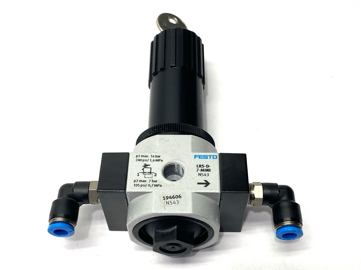 Festo LRS-1/8-D-7-MINI Pneumatic Pressure Regulator, G1/8, 0.5-7bar, 194606 - Maverick Industrial Sales