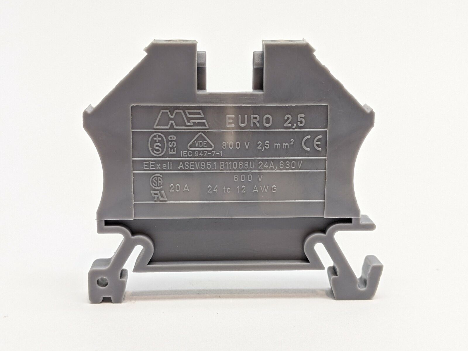 Morsettitalia 43408 Euro 2,5 Terminal Block 5mm Gray LOT OF 10 - Maverick Industrial Sales