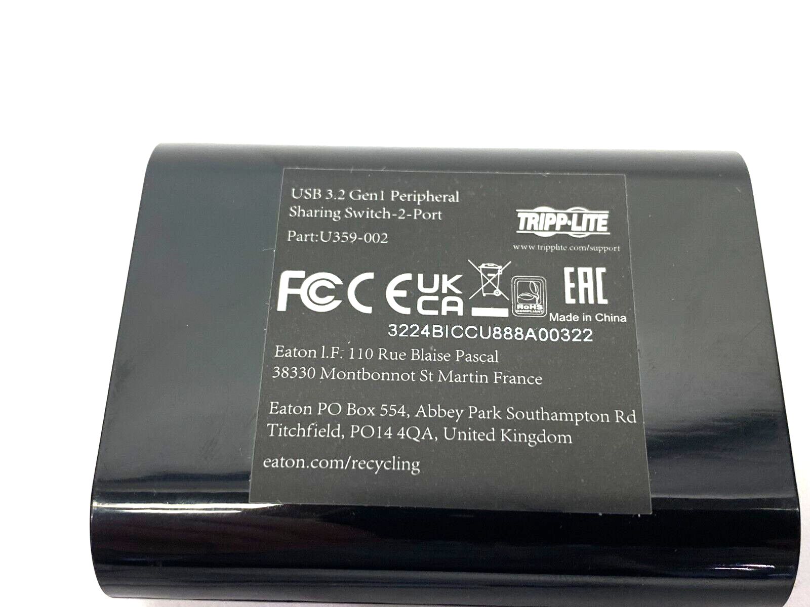 Tripp Lite U359-002 USB 3.2 Gen 1 Peripheral Sharing Switch 2-Port - Maverick Industrial Sales