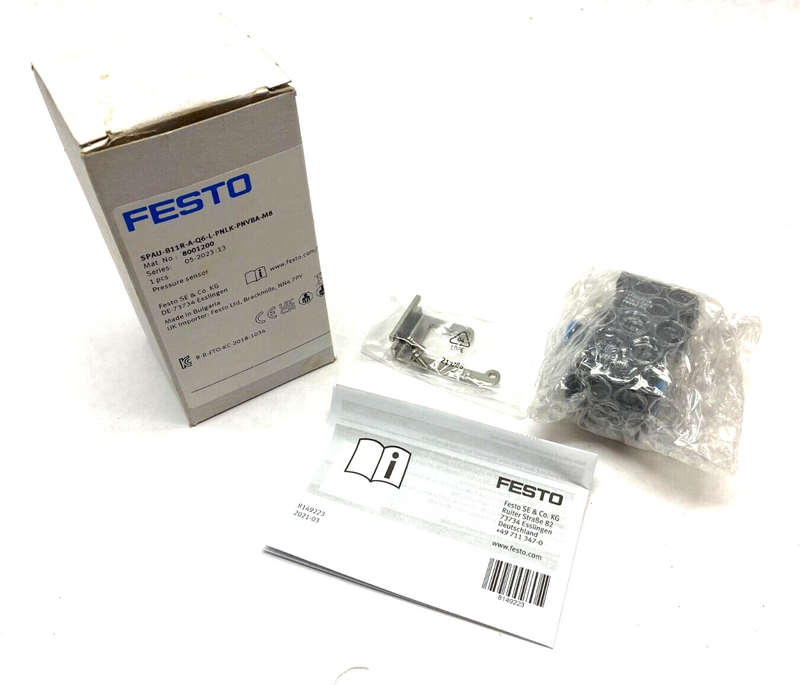 Festo SPAU-B11R-A-Q6-L-PNLK-PNVBA-M8 Pressure Sensor 8001200 - Maverick Industrial Sales