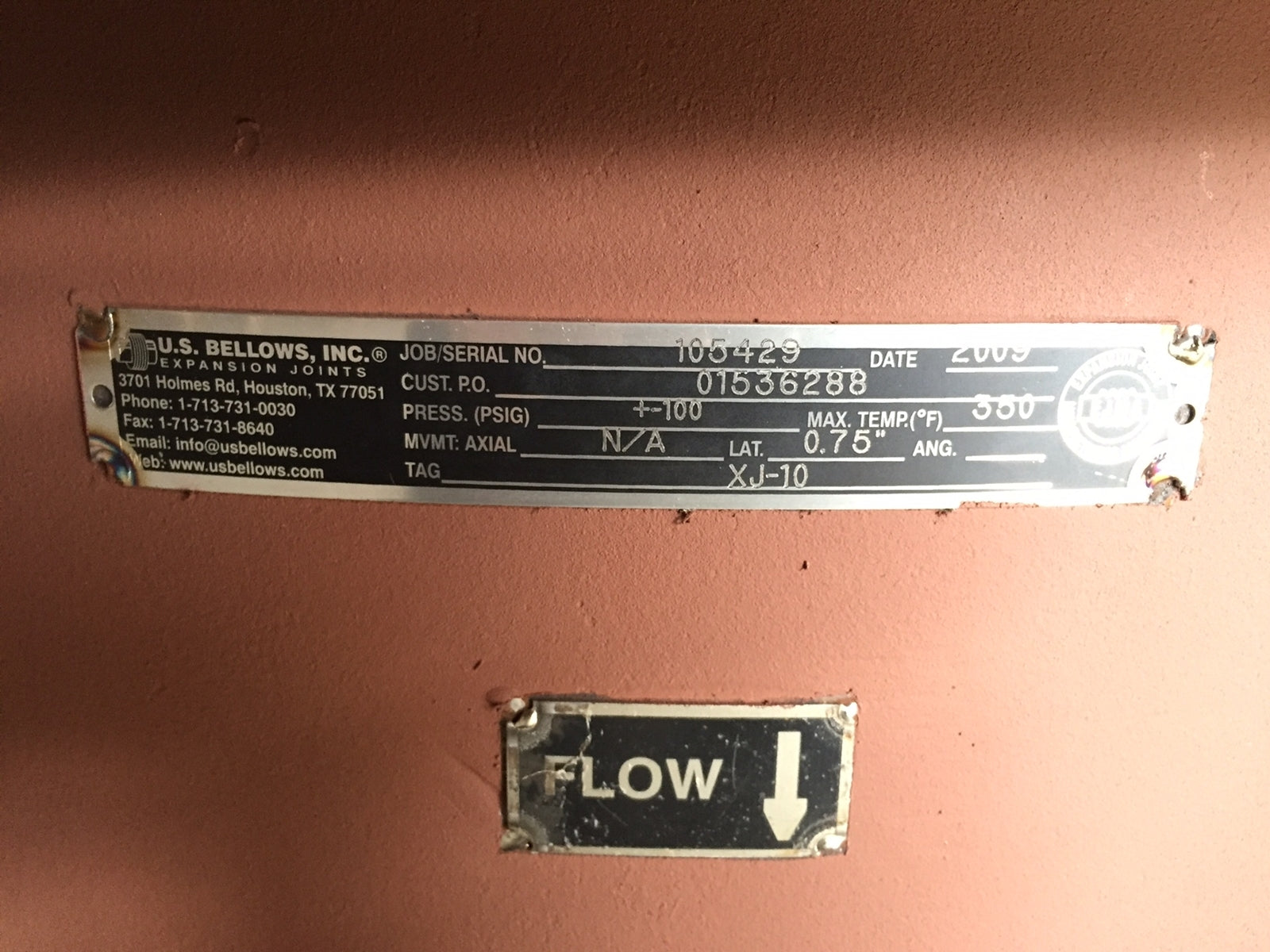 U.S. Bellows XJ-10 Expansion Joint 30" Diameter 35" Length - Maverick Industrial Sales
