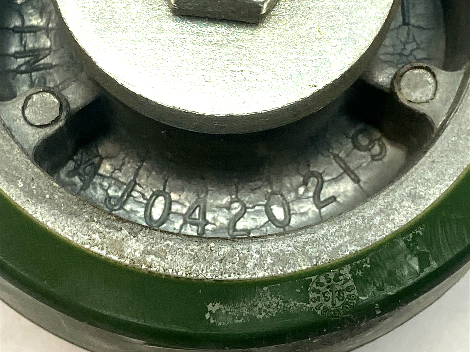AJ0420219 | Albion 4" x 2" Flat Caster Wheel Green - Used - Maverick Industrial Sales