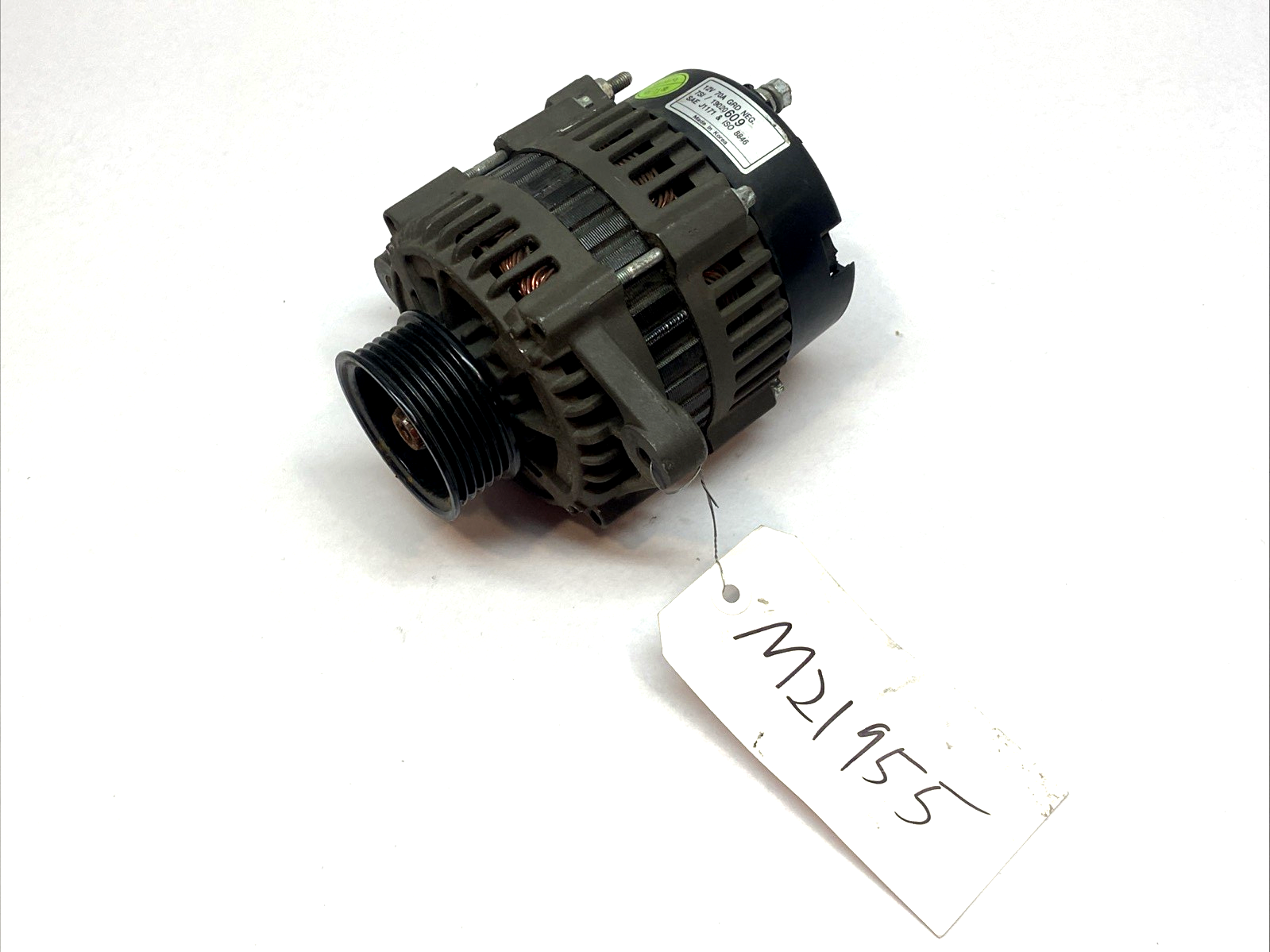 19020609 | Delco Remy 7SI 12V 70A Alternator J180 Hinge Mount - Used - Maverick Industrial Sales