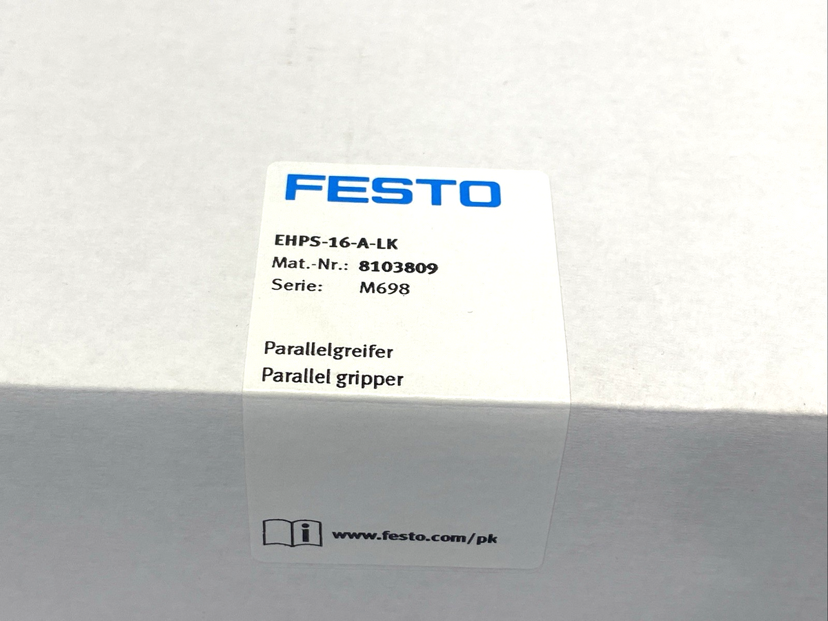 Festo EHPS-16-A-LK Parallel Gripper 10mm Stroke Per Jaw, 5-Pin Cable 8103809 - Maverick Industrial Sales