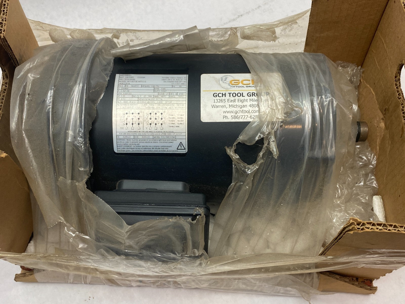 Weg W01.TE0IC0X0N Electric Motor 3-Phase 143/5TC Frame 1145rpm 00112ET3E145TC-S - Maverick Industrial Sales