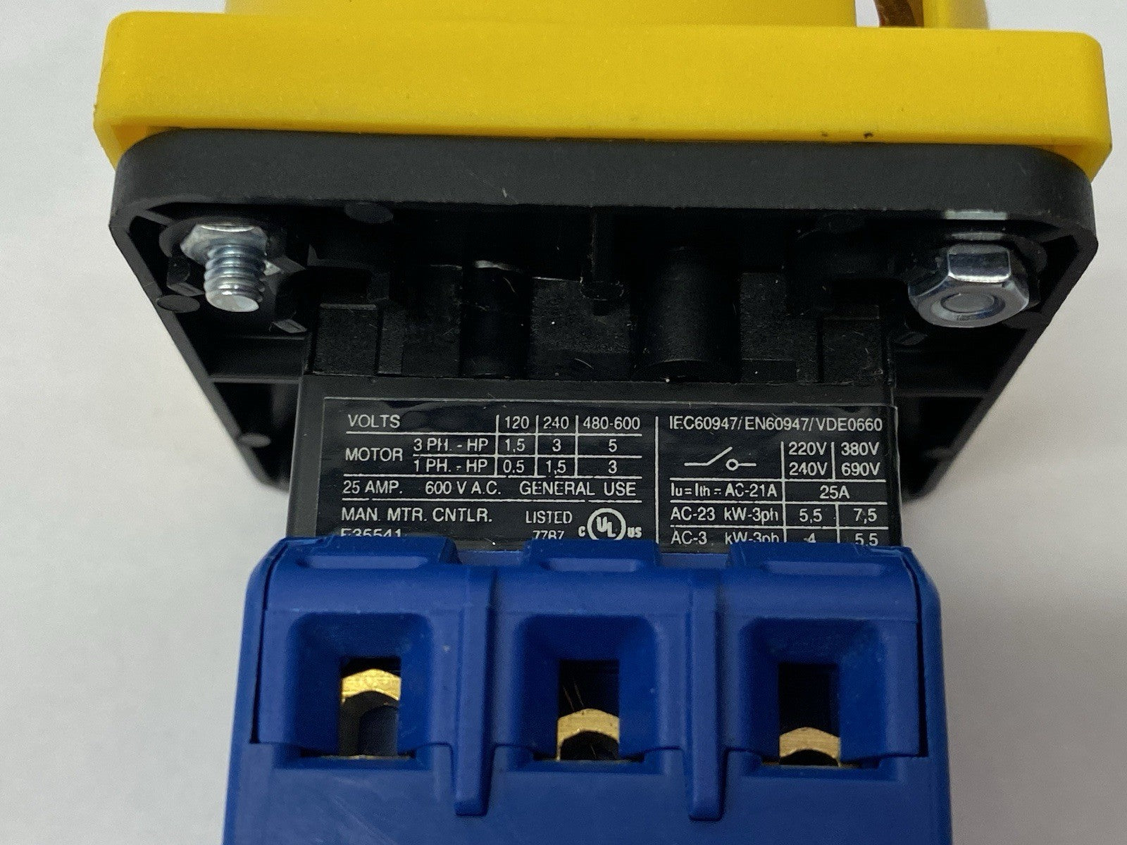 KG20 DE11L863,KG20B.T203/01.E | Kraus & Naimer KG20 DE11L863 Load Switch Disconnecter 25A KG20B.T203/01.E - Used - Maverick Industrial Sales