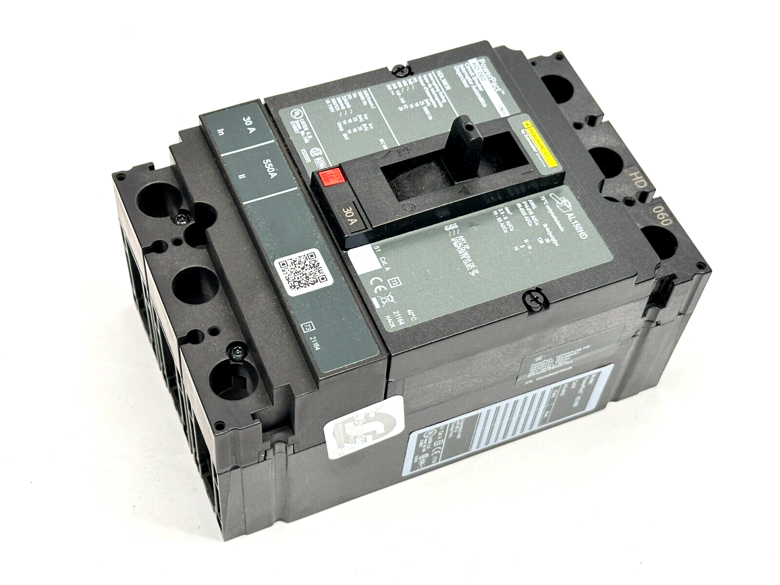 HDL36030 | Square D PowerPact Circuit Breaker 30A 600V 3P - New – Open Box - Maverick Industrial Sales
