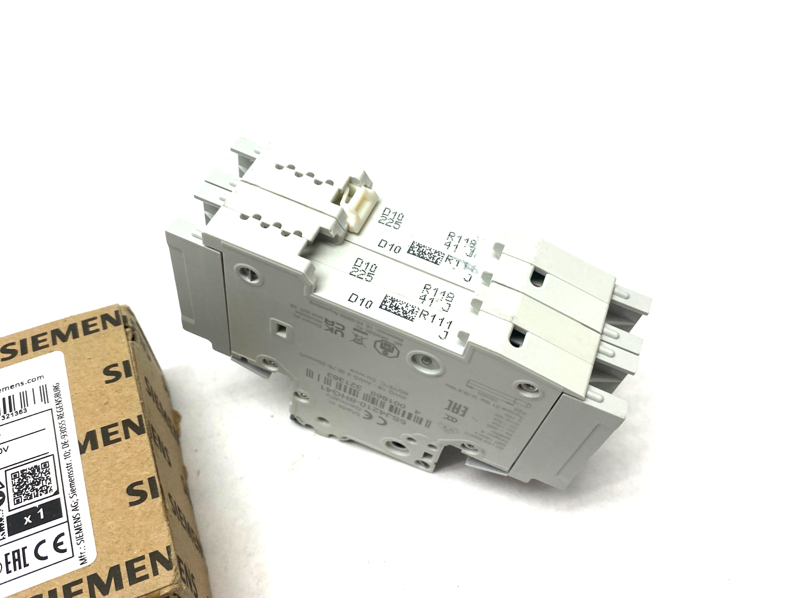 Siemens 5SJ4210-8HG41 Miniature Circuit Breaker 2-Pole 10A D-Char. - Maverick Industrial Sales